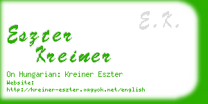 eszter kreiner business card